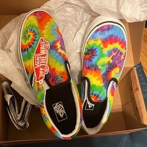 Unisex tie-dye Van Slide On size 7 boys/ 8 women